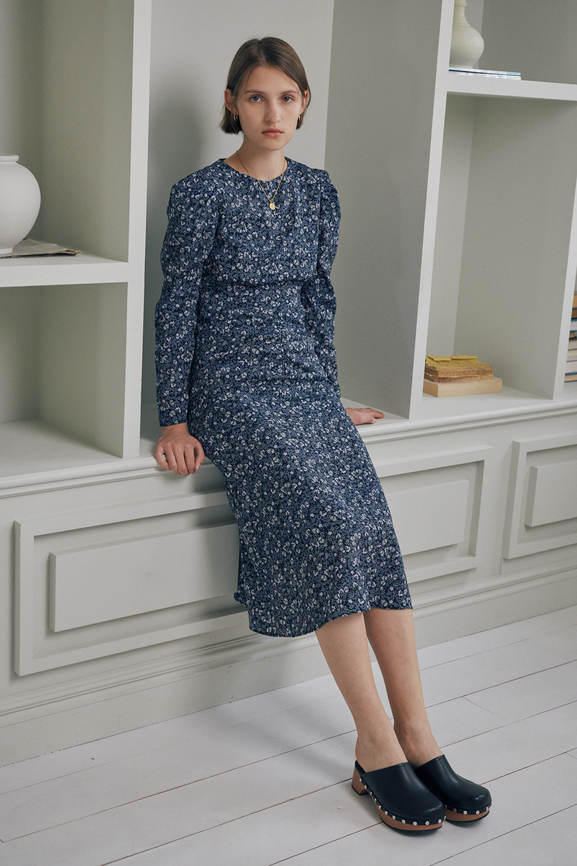 COTTA(코타) [3/13일 순차 배송]Talia Dress_Navy | S.I.VILLAGE (에스아이빌리지) [COTTA][3/13일 순차 배송]Talia Dress_Navy - 