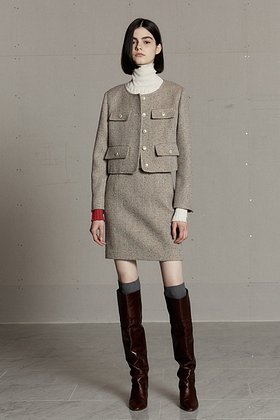 MUSEE(뮤제) [아이유 착용]LOREN Crop Wool Tweed Jacket_Beige | S.I.VILLAGE (에스아이빌리지)