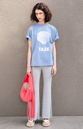 TAZE(테이즈) Milita Bootcut Pantalong (Melange Gray) | S.I.VILLAGE (에스아이빌리지)