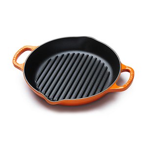 LE CREUSET(르크루제) [르크루제] 시그니처 원형 그릴-주황 | S.I.VILLAGE (에스아이빌리지)