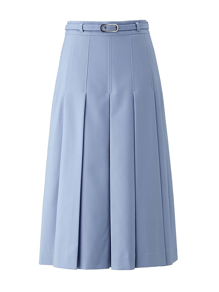 Belted pleated skirt - Sky blue