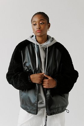 OUT OF TRUNK(아웃오브트렁크) OOT Shearling Leather Varsity | S.I.VILLAGE (에스아이빌리지)