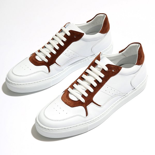 CC 화이트 와인 스웨이드 송아지 가죽 스니커즈 / SR2SHSP04 - S.I.VILLAGE [CORNELIANI]CC 화이트 와인 스웨이드 송아지 가죽... 
