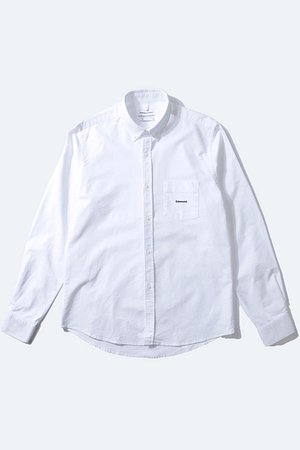 EDMMOND STUDIOS(에드몬드 스튜디오) [에드몬드 스튜디오] LOGO SHIRT PLAIN WHITE | S.I.VILLAGE (에스아이빌리지)