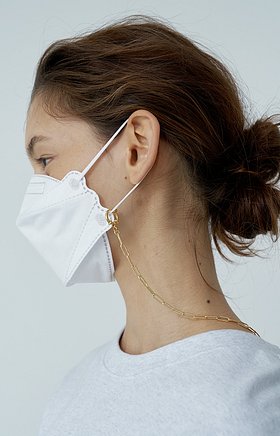 [김성은 착용]Surgical Chain Necklace / Maskstrap_GOLD (이니셜 각인)