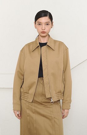 MOON J(문제이) FLAP-POCKET COTTON-TWILL BLOUSON JACKET | S.I.VILLAGE (에스아이빌리지)