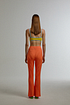 RIB FLARE PANTS_ORANGE