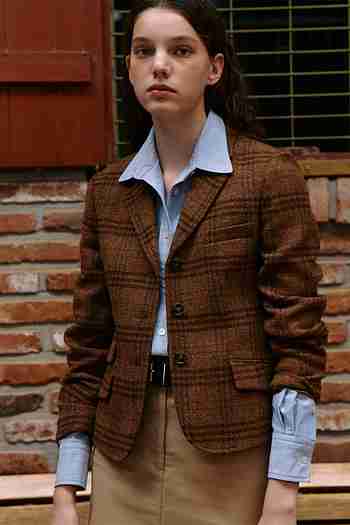 UNTOLD LABEL(언톨드레이블) WOOL BLENDED SINGLE JACKET_BROWN [U3W0J10574] | S.I.VILLAGE (에스아이빌리지)