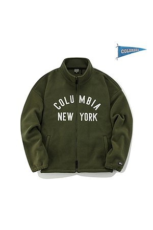 COLUMBIA UNIVERSITY(컬럼비아 유니버시티) CU NY OVERFIT HEAVY FLEECE JACKET 다크카키 | S.I.VILLAGE (에스아이빌리지)