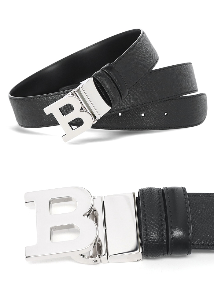 BALLY(발리) [발리] B버클 양면 프리컷팅 B BUCKLE 35 M BLACK 6221518 남성 벨트 | S.I ...