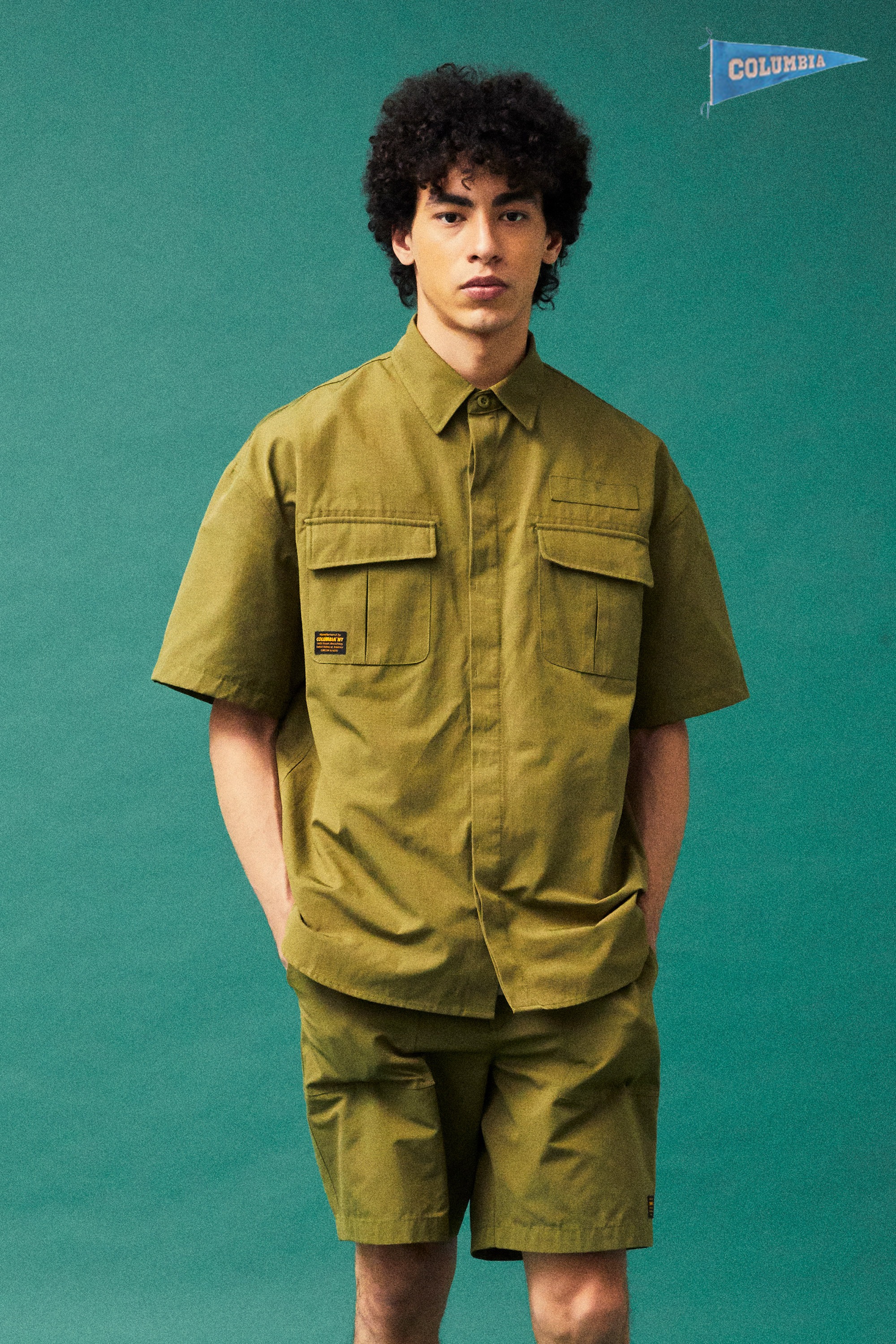 MIL-LABEL POCKET UNIFORM S/S SHIRTS 라이트카키