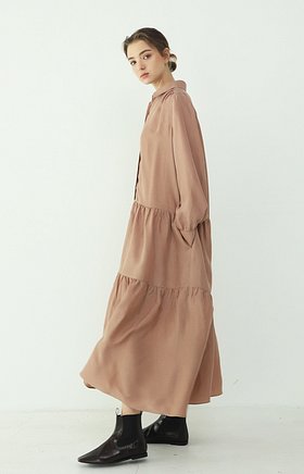 AEER(아에르) Dress P Shirring Ripe Plum | S.I.VILLAGE (에스아이빌리지)