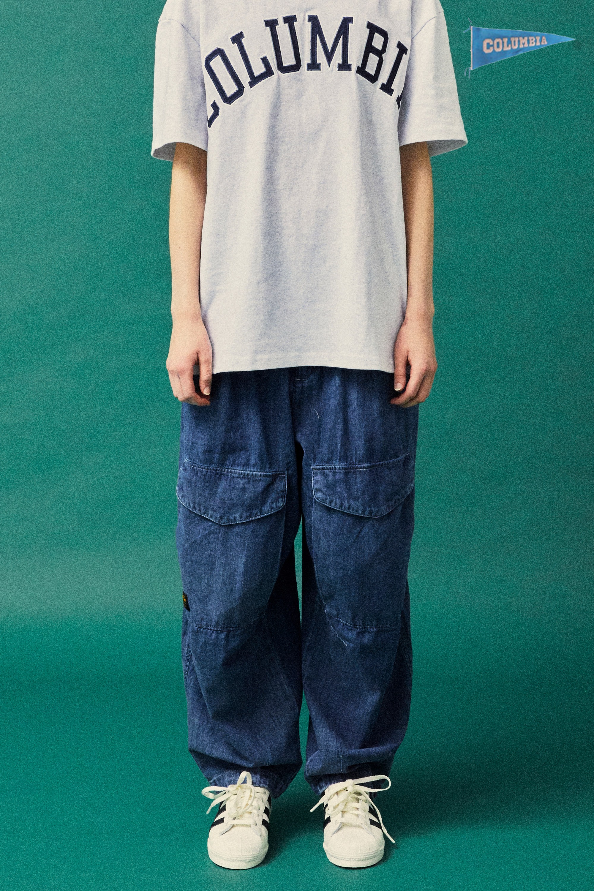 ★★Columbia★★ MLABEL LOOSEFIT BELTED PANTS SLATE BLACK CI 1955361_010_f?wid=768&hei=806&