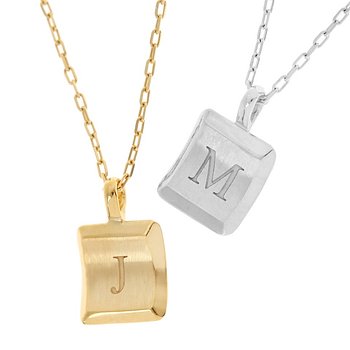 DAYZ Square Initial Necklace_Gold