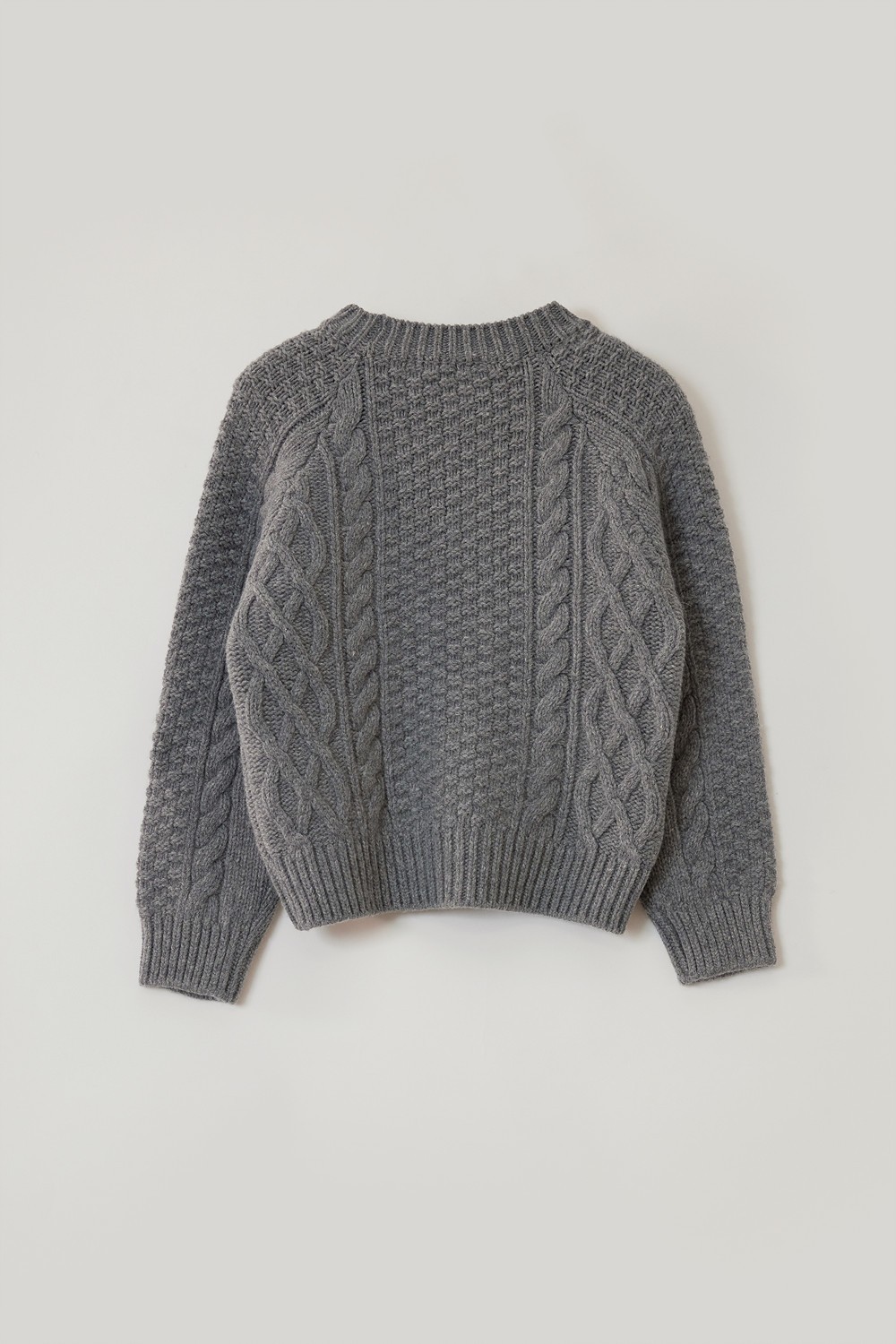 Cable Wool Knit (Gray)