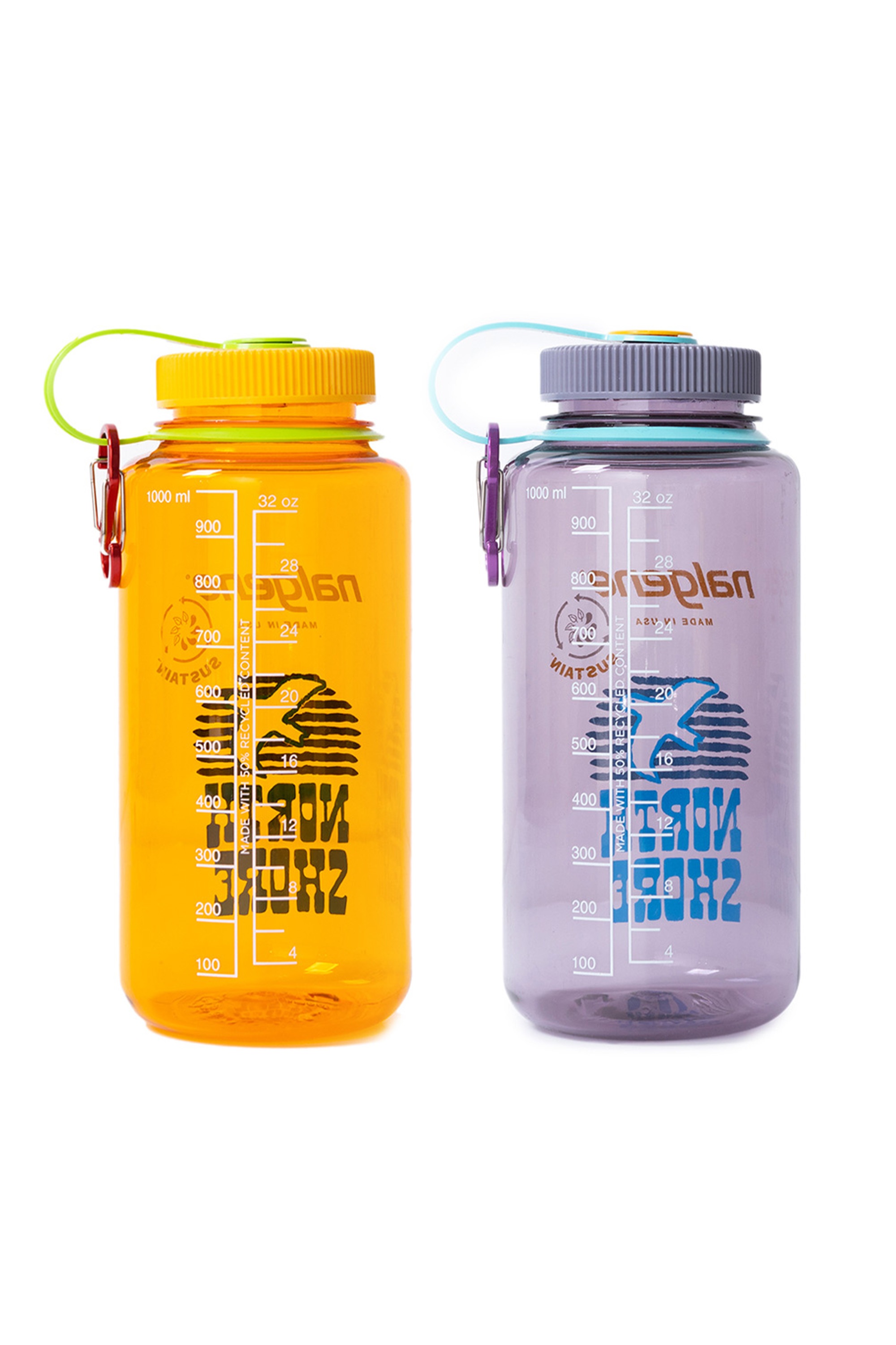 NORTH SHORE WATER BOTTLE 1L (AUBERGINE, CLEMENTINE)