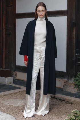 MUSEE(뮤제) [Cashmere 30%] MAGOT Cashmere Blended Handmade Coat_Royal navy | S.I.VILLAGE (에스아이빌리지)