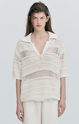 WNDERKAMMER(분더캄머) Crochet Knit Top_Cream | S.I.VILLAGE (에스아이빌리지)