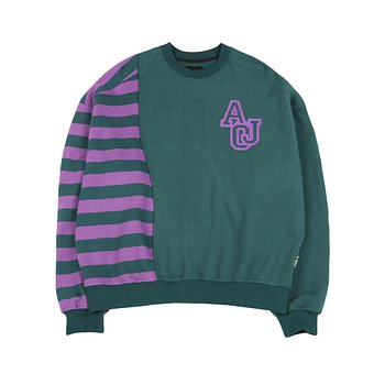 Twofold Stripe Sweatshirt [Green]