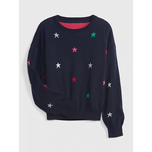 ★갭키즈 21년 HOLIDAY★ [키즈 여아 6-14세] 스타 패턴 크루넥 니트 - S.I.VILLAGE [GAP Kids]★갭키즈 21년 HOLIDAY★ [키즈 여아 6... 