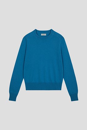 JE NE SAIS QUOI ESSENTIAL(주느세콰 에센셜) CASHMERE BLEND PULLOVER_BLUE | S.I.VILLAGE (에스아이빌리지)