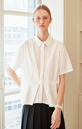 VITALSIGN(바이탈사인) [LINE Minimal Inverted Collar Shirts | S.I.VILLAGE (에스아이빌리지)