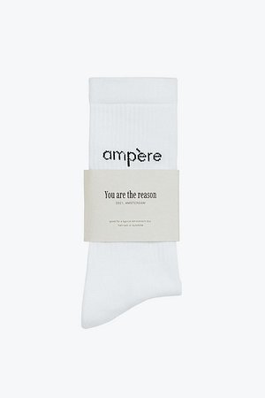 AMPERE(암페어) [암페어] Logo socks - White | S.I.VILLAGE (에스아이빌리지)