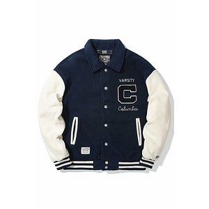 COLUMBIA UNIVERSITY(컬럼비아 유니버시티) C BOUCLE LOGO VASITY MEDIUM JACKET 다크네이비 | S.I.VILLAGE (에스아이빌리지)