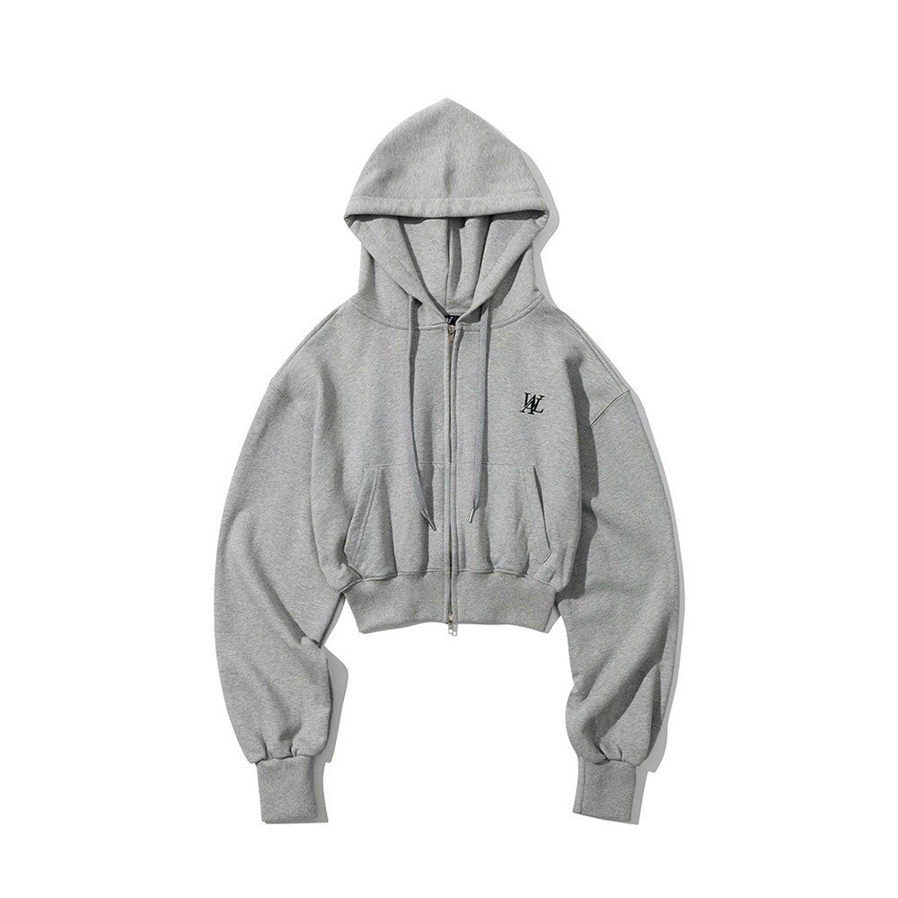 WOOALONG Signature crop hood zip-up MY1019 