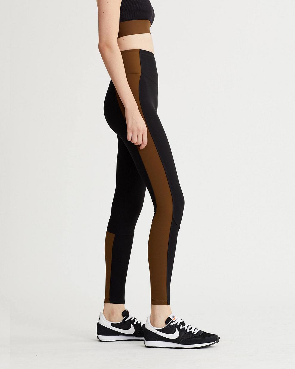 ALEX LEGGINGS BLACK & OLIVE BROWN COMBO