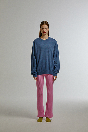 JE NE SAIS QUOI(주느세콰) ESSENTIAL LONG PULLOVER_MELANGE BLUE | S.I.VILLAGE (에스아이빌리지)