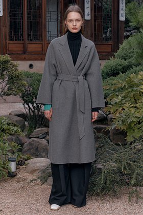 MUSEE(뮤제) [Cashmere 30%] MAGOT Cashmere Blended Handmade Coat_Gray | S.I.VILLAGE (에스아이빌리지)