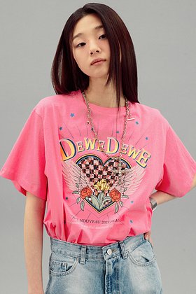 DEW E DEW E(듀이듀이) 러브 탑_핑크 | S.I.VILLAGE (에스아이빌리지)