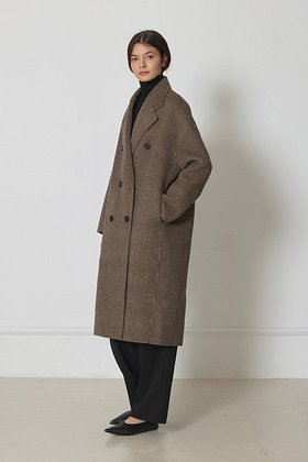 MANUELLE ET GUILLAUME(마누엘에기욤) Manu handmade coat glencheck | S.I.VILLAGE (에스아이빌리지)