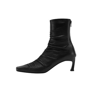 RM4-SH041 / Front Shirring Ankle Boots