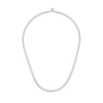 Silhouette Bold Snake Chain Necklacee_SILVER