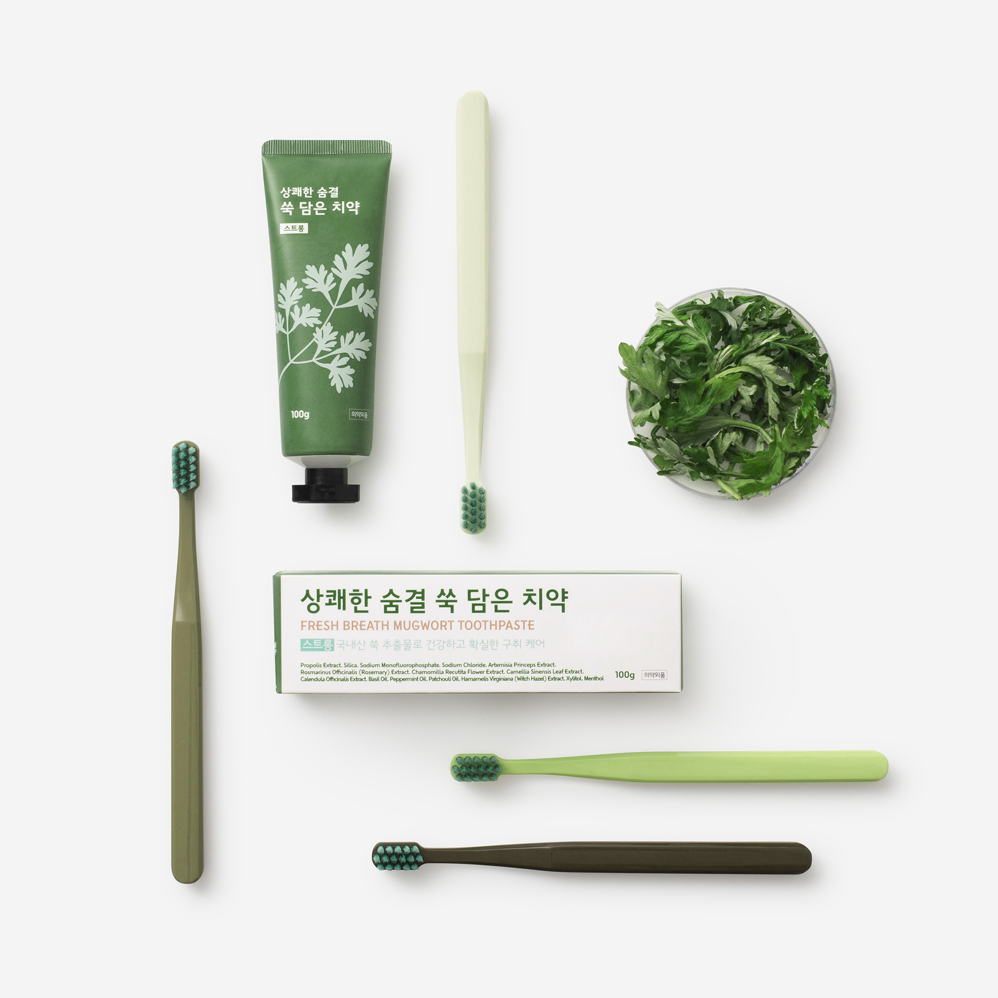 상쾌한 숨결 쑥 담은 치약_100G - S.I.VILLAGE [JAJU]상쾌한 숨결 쑥 담은 치약_100G - 