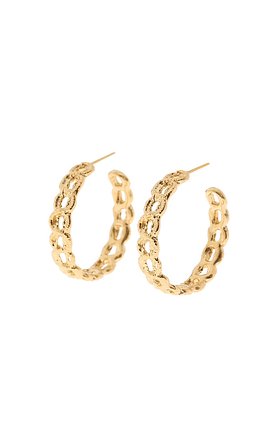 [권나라,박민영,이다희 착용] 1930 Lace Small Hoop Earrings_GOLD