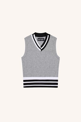 HORN GARMENT(혼가먼트) W NECK-LINE COLOR BLOCK POINT KNIT V-NECK VEST 니트 베스트 HP1SV73F | S.I.VILLAGE (에스아이빌리지)