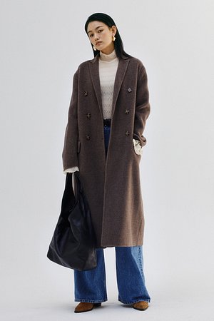 REFORMATION(리포메이션) 울 블렌드 더블 코트 (Leighton Coat) | S.I.VILLAGE (에스아이빌리지)