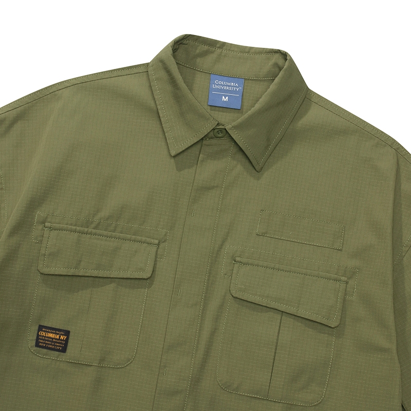 MIL-LABEL POCKET UNIFORM S/S SHIRTS 라이트카키