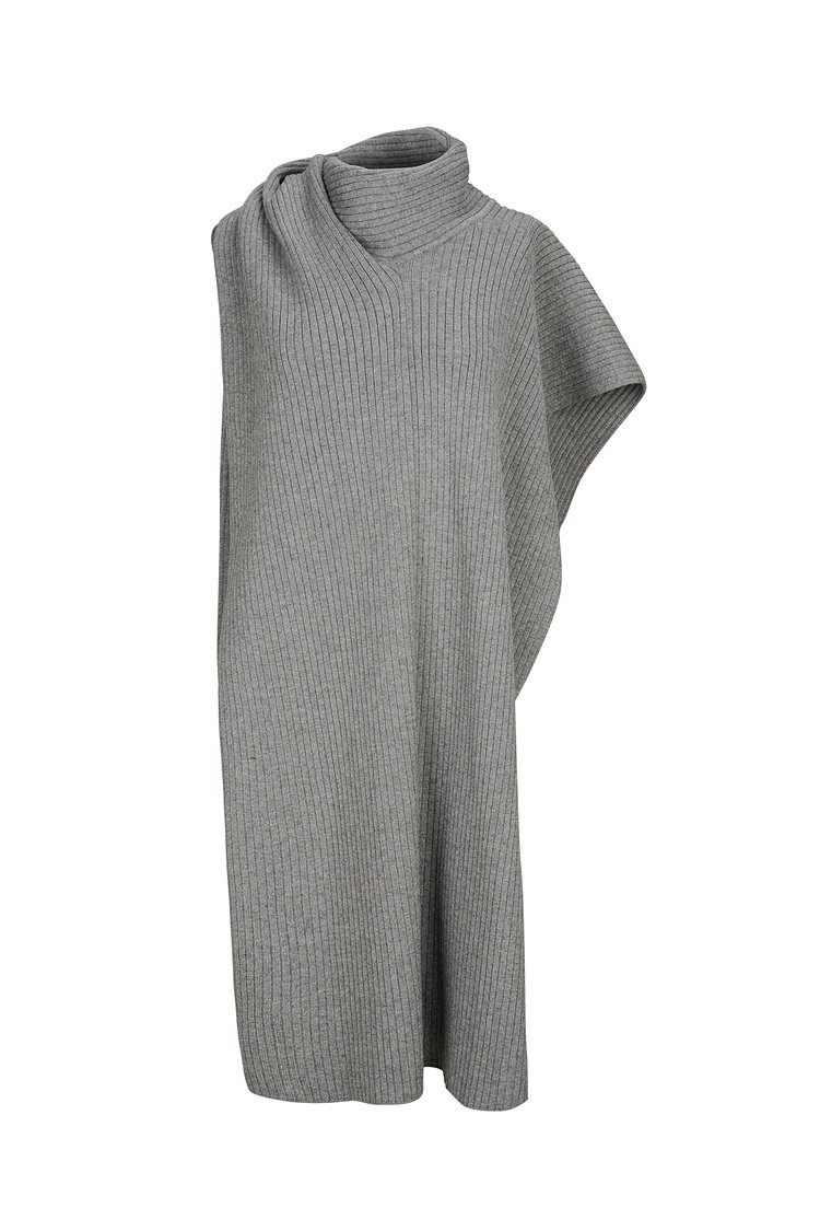 CONVERT LONG MUFFLER KNIT VEST_Gray [U1W0K501/97]