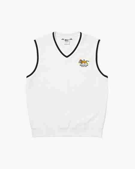 MADCATTOS(매드캐토스) MCC U V-NECK COTTON VEST-IVORY | S.I.VILLAGE (에스아이빌리지)