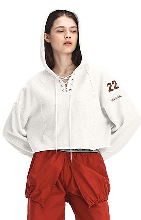 TAZE(테이즈) Peony Crop Hoodie (Ivory) | S.I.VILLAGE (에스아이빌리지)