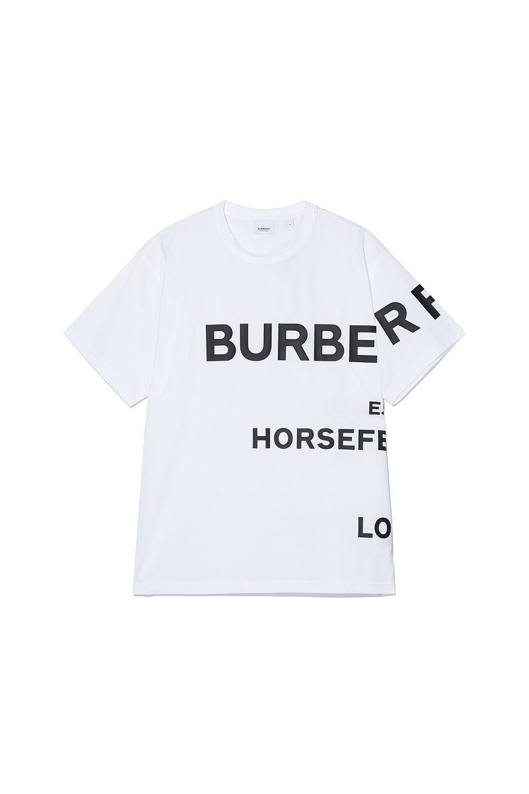 [BURBERRY] 남성 호스페리 프린트 코튼 오버사이즈 티셔츠