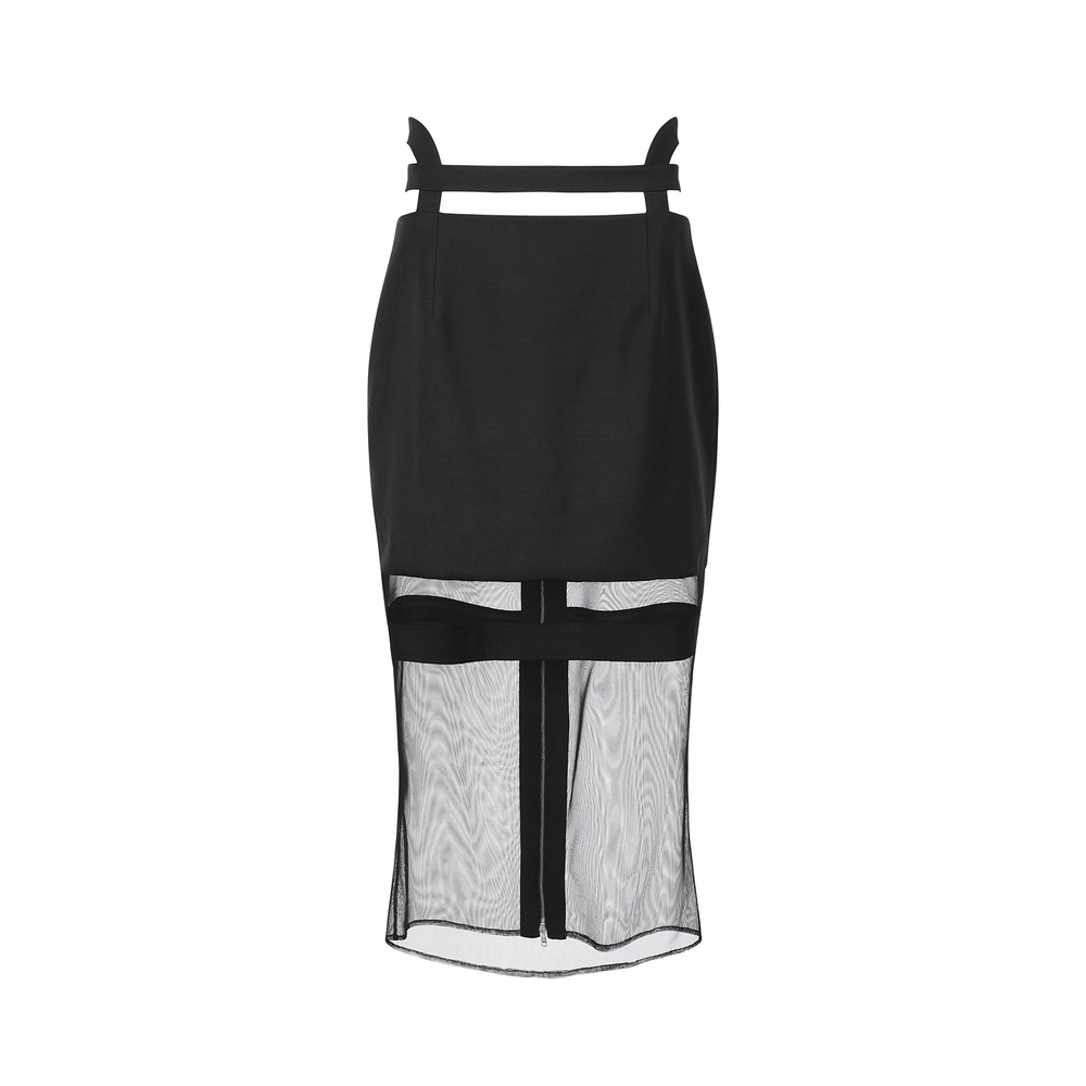 [SS21] Waistband Detailed zipper Midi-Skirt
