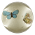 [John Derian] Blue Butterflies 돔 유리 문진