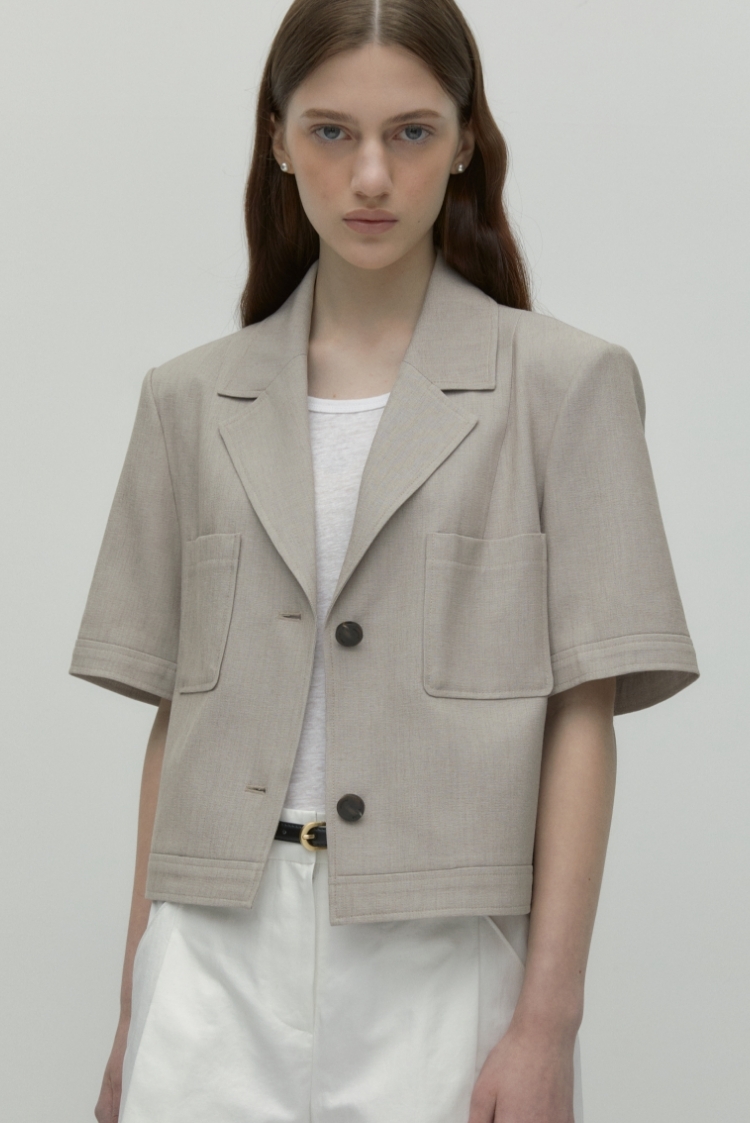 DEPOUND(드파운드) pocket tweed jacket - beige | 신세계V