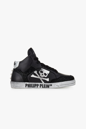 PHILIPP PLEIN(필립플레인) 남성 스트라스 오버레이 하이탑 스니커즈 | S.I.VILLAGE (에스아이빌리지)