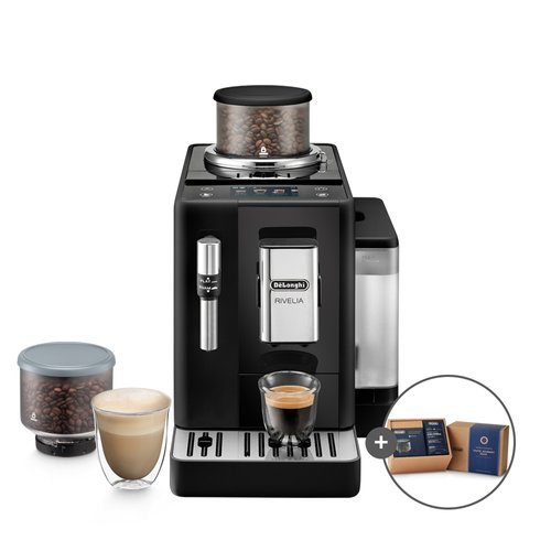 DeLonghi(드롱기) [테이스트 저니팩 증정] 프리미엄 전자동 커피머신 리벨리아 오닉스블랙 KREXAM440.35.B (19bar/빈스위치시스템... 